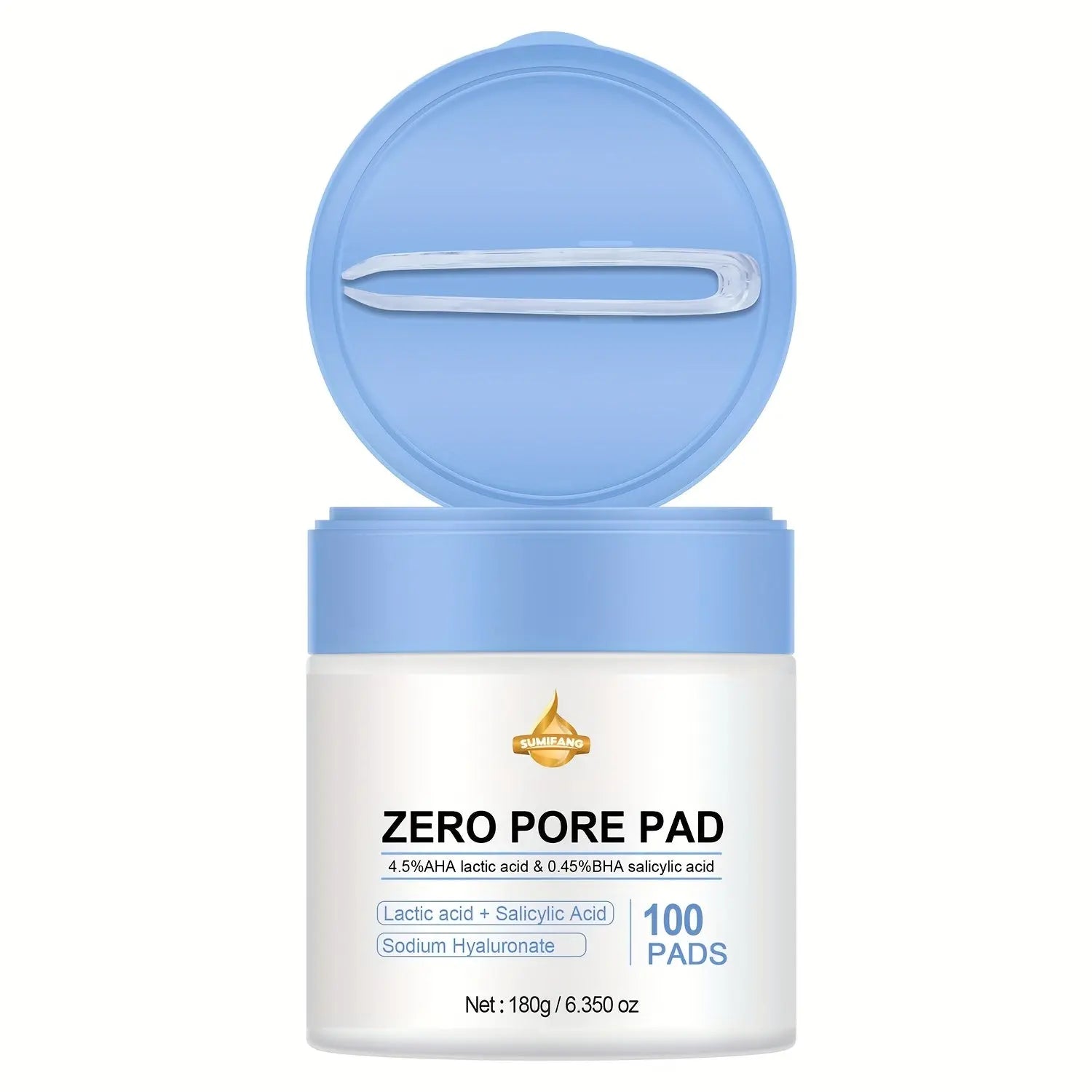 Zero Pore Cleansing Pad, Zero Pore Pad, Double Textured Facial Toner with 4.5% AHA Lactic Acid and 0.45% BHA Salicylic Acid for All Skin Types. 100pcs Dropshipman