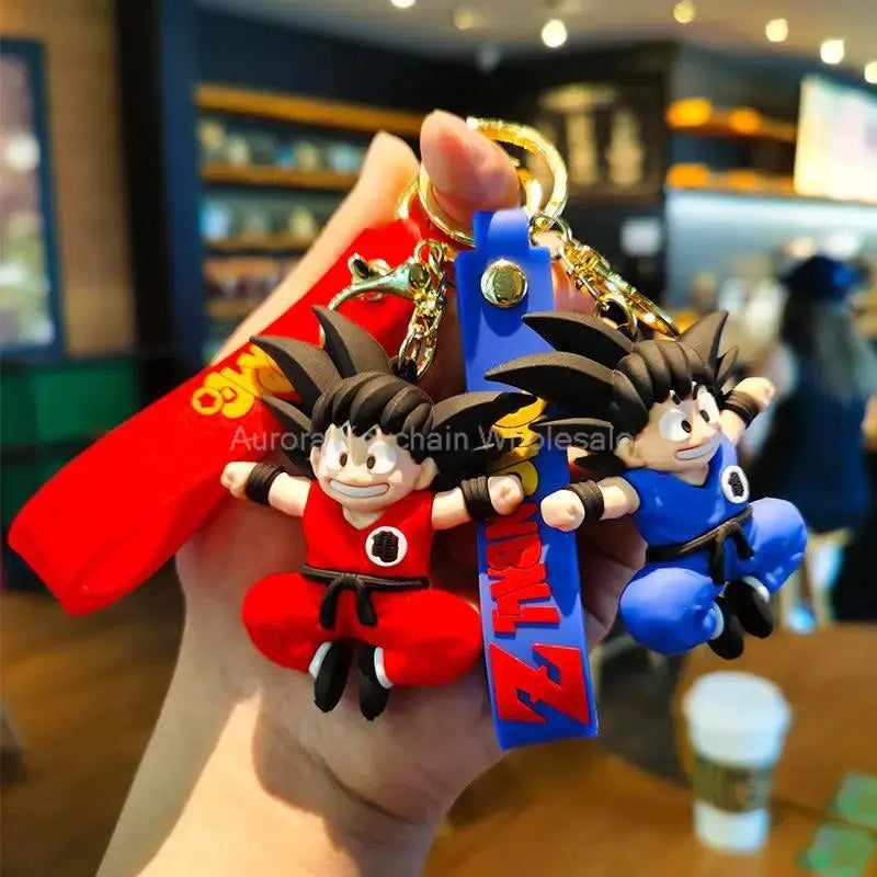 Anime Dragon Ball Keychain Z Super Saiyan Son Goku Bulma Broly Piccolo Majin Buu Series Car Pendant Keyring Kids Toys Gifts Dropshipman