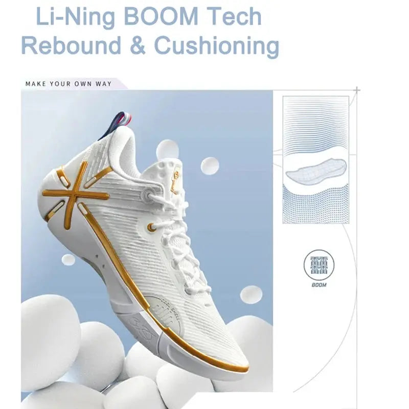Li-Ning Men's WADE SHADOW 6V2 On Court Basketball Shoes BOOM Cushion Wearable Sport Shoes LiNing Stable Support Sneakers ABPV021 Dropshipman