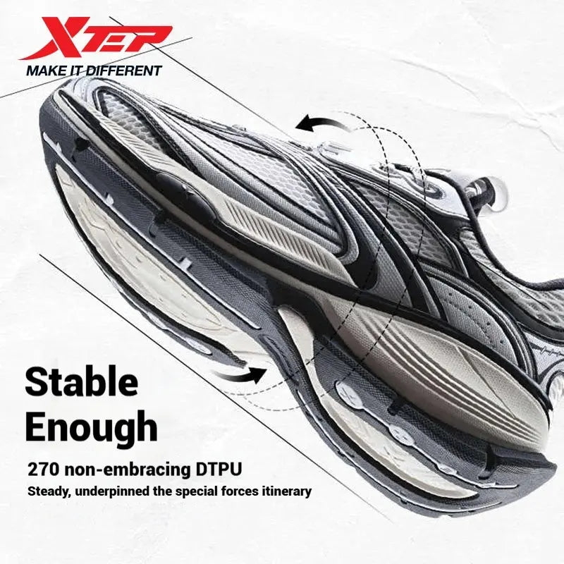 Xtep Basque 2.0 Street Shoes For Men 2025 Winter Comfortable Height-increasing Mesh Breathable Retro Sneakers 875219320012 Dropshipman