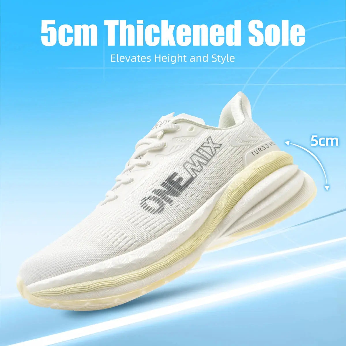 ONEMIX Men's Running Shoes Air Cushion Sneakers Breathable Mesh Outdoor Athletic Height Increase Walking Shoes Size EU 35-47 Dropshipman