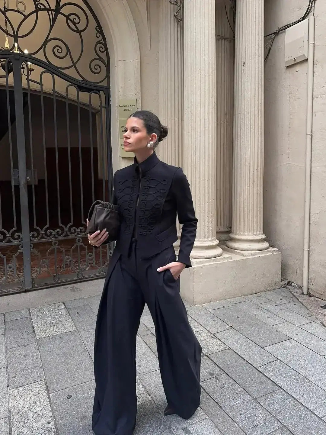 Women Stand Collar Military Jacket Casual Full Sleeve V-neck Single Breasted Short Jackets 2026 Lady Fashion Spring Autumn Coats Dropshipman