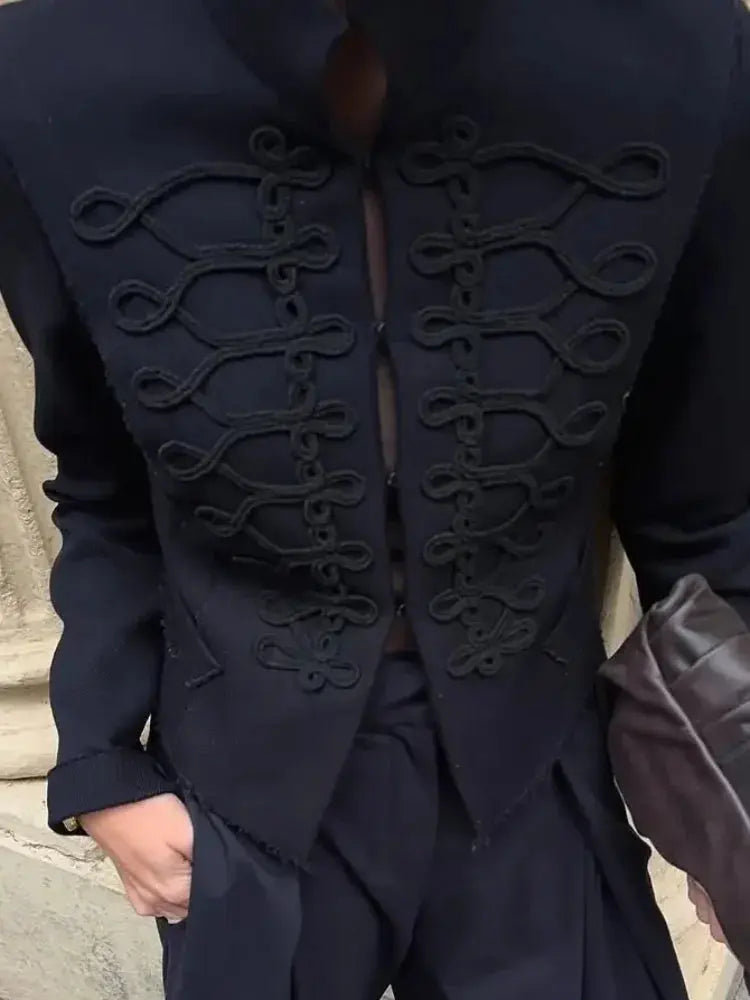 Women Stand Collar Military Jacket Casual Full Sleeve V-neck Single Breasted Short Jackets 2026 Lady Fashion Spring Autumn Coats Dropshipman