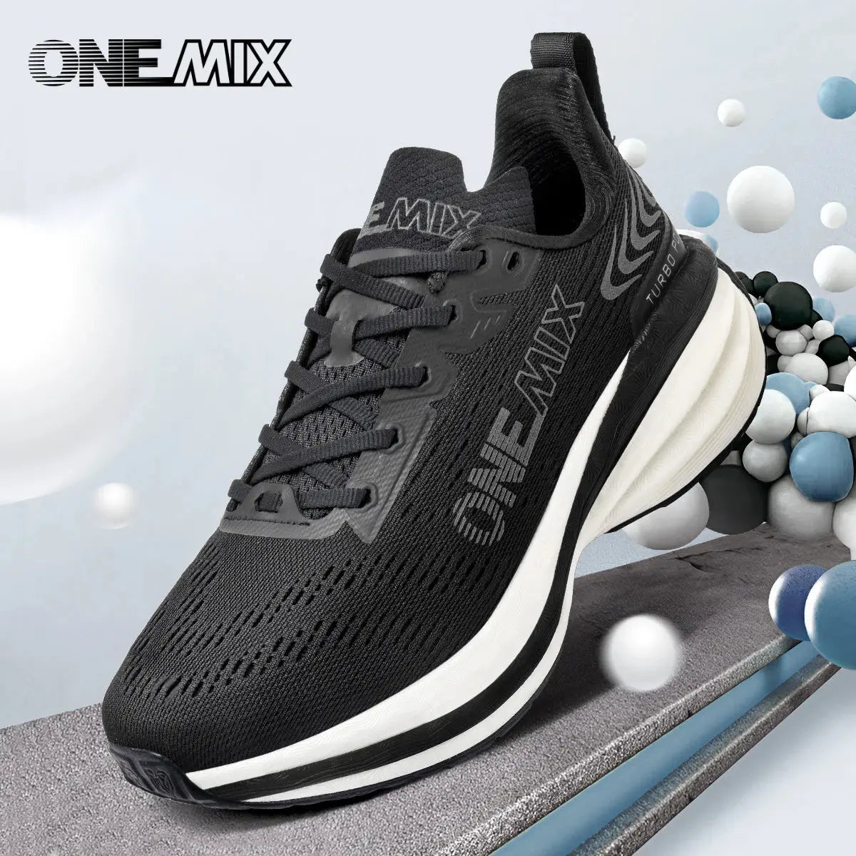 ONEMIX Men's Running Shoes Air Cushion Sneakers Breathable Mesh Outdoor Athletic Height Increase Walking Shoes Size EU 35-47 Dropshipman
