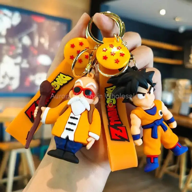 Anime Dragon Ball Keychain Z Super Saiyan Son Goku Bulma Broly Piccolo Majin Buu Series Car Pendant Keyring Kids Toys Gifts Dropshipman