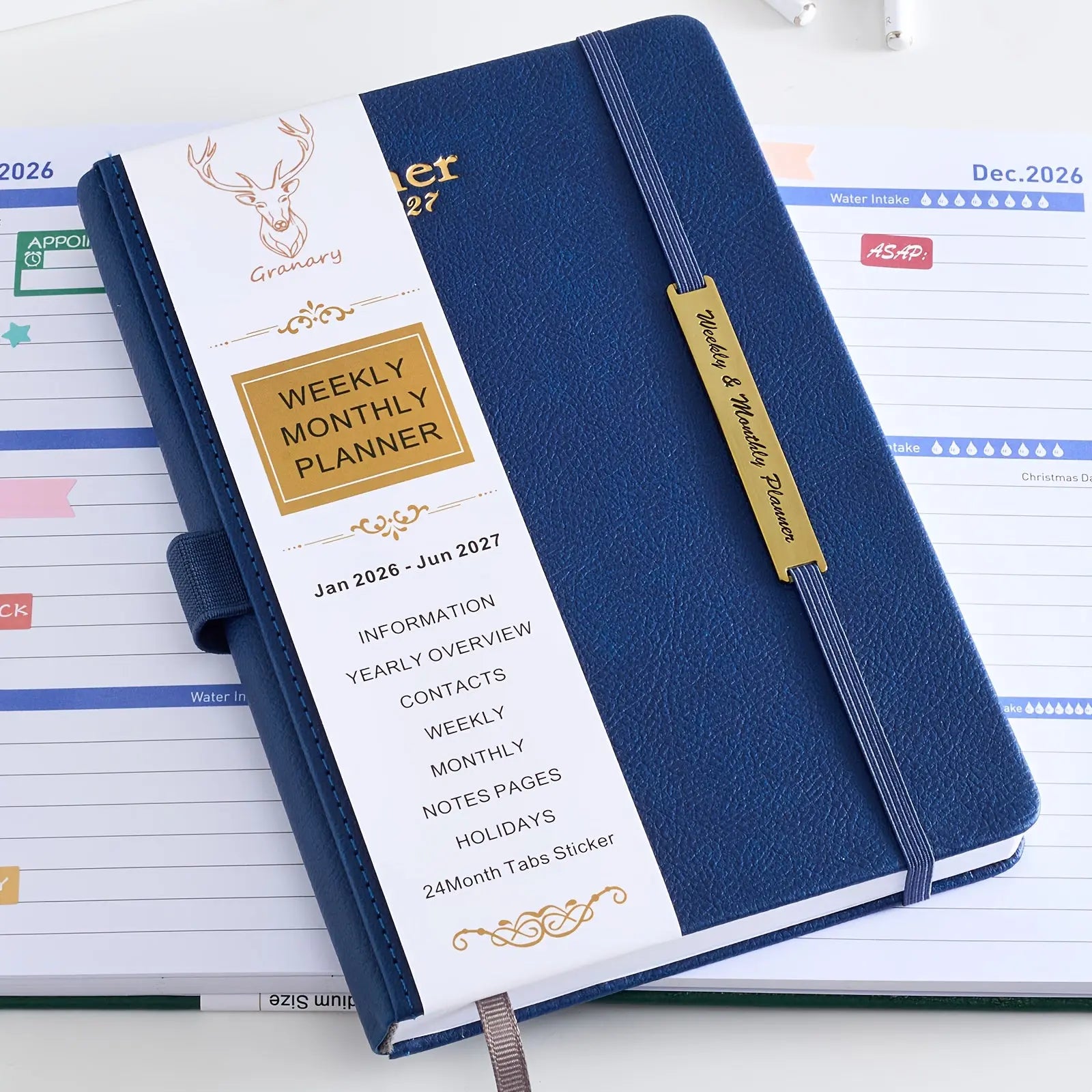 2026–2027 Academic Planner PU Leather. My Store