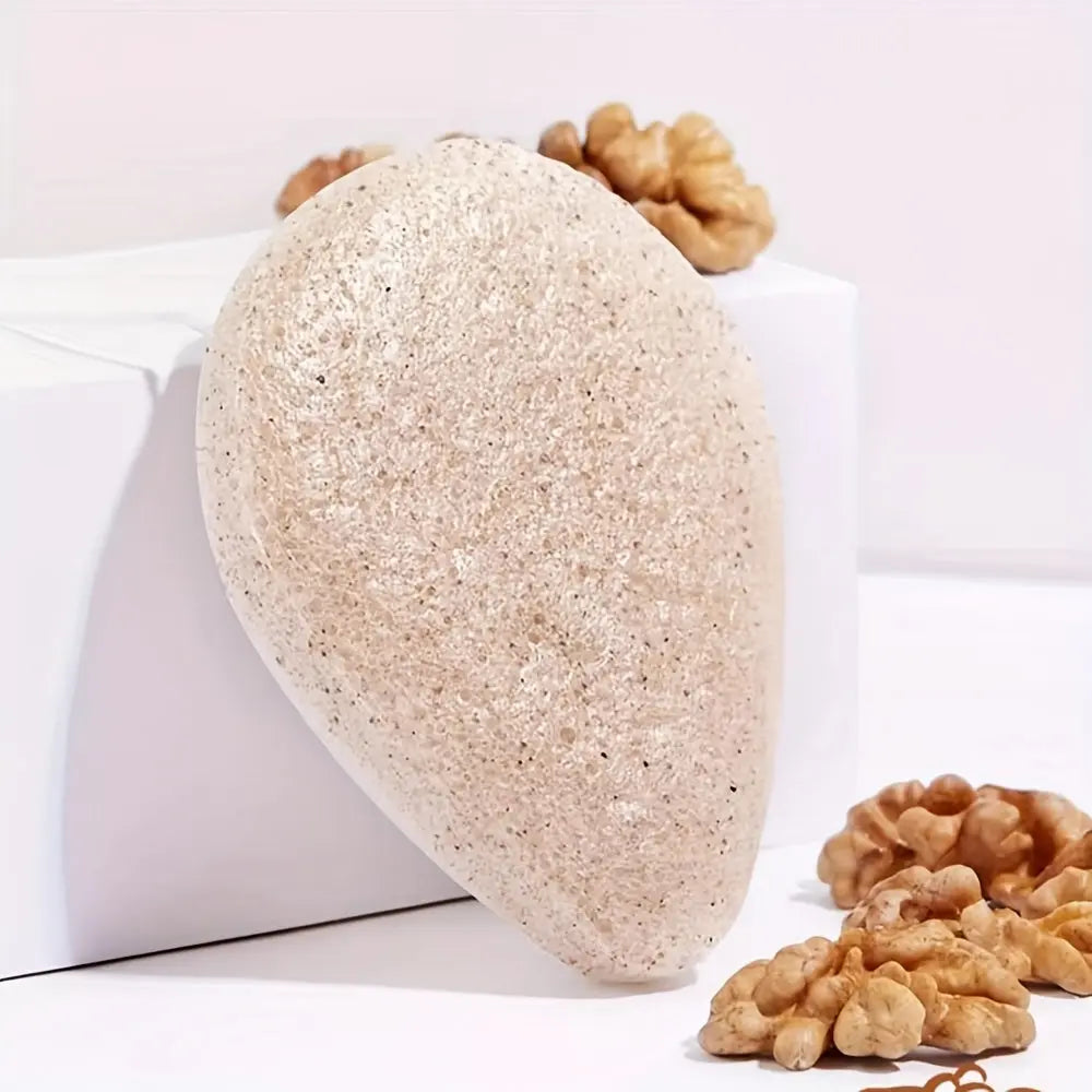 1 Pc Walnut Seed Konjac Face Sponge, Natural Cleansing Puff For Face, Makeup Removal, And Soft Facial Cleansing Tool Dropshipman
