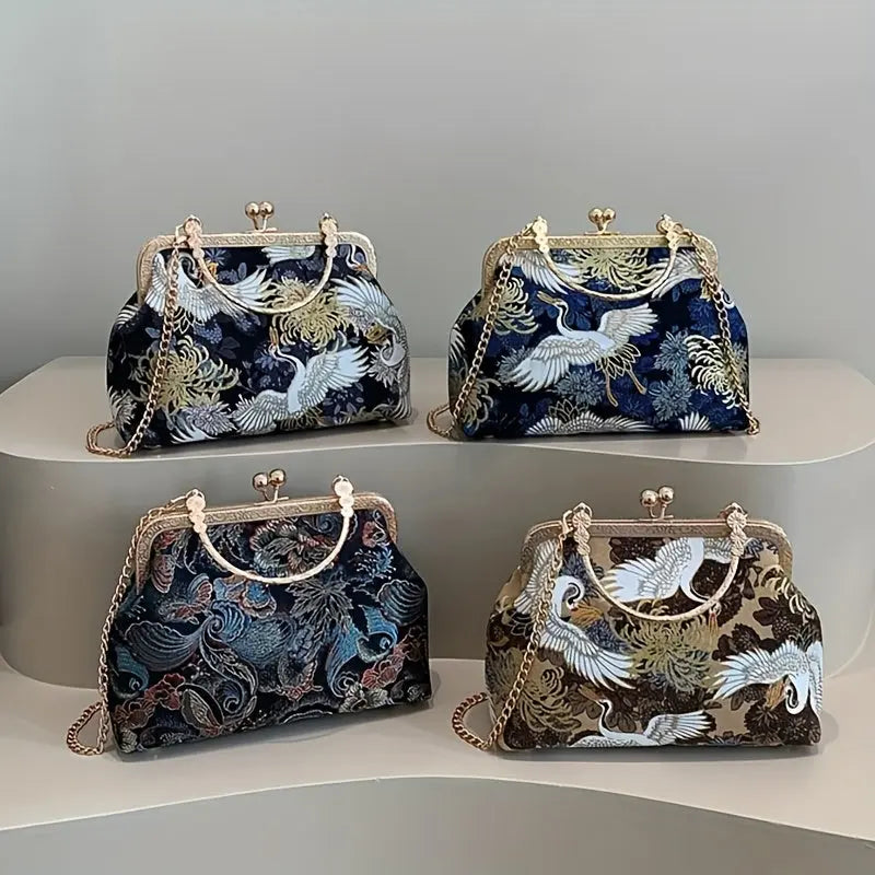 1 Fashionable Vintage Handbag | Convertible Crossbody with Metal Chain, Suitable for Daily Use, Parties, and Casual Activities Dropshipman