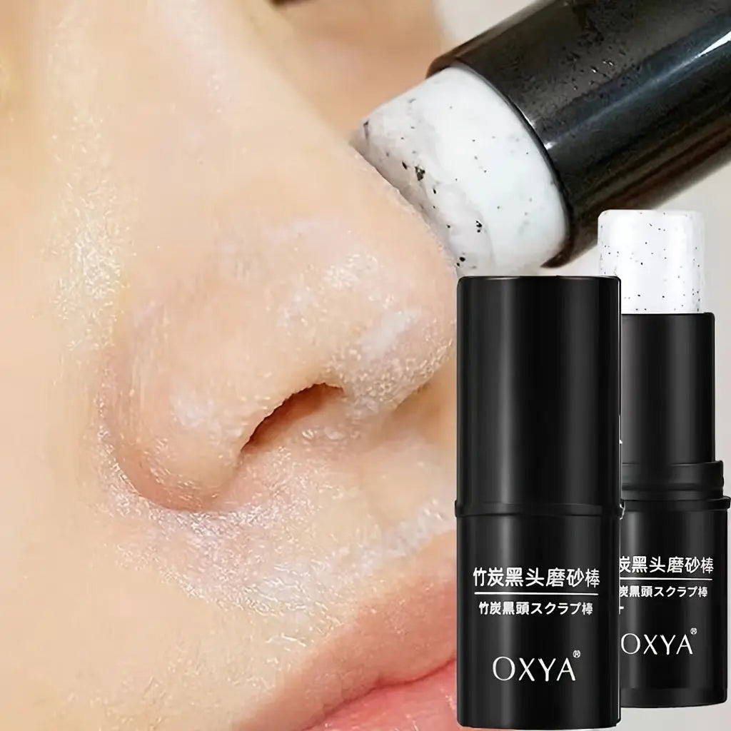 1/2 Bamboo Charcoal Blackhead Cleansing Scrub Sticks | Deep Cleansing, Moisturizing, Low Allergy, Suitable for All Skin Types, Beauty Mask with Granular Paste, Pore Skin Cleansing, Skin Care Mask, Natural Ingredient Mask, Moisturizing Mask Dropshipman