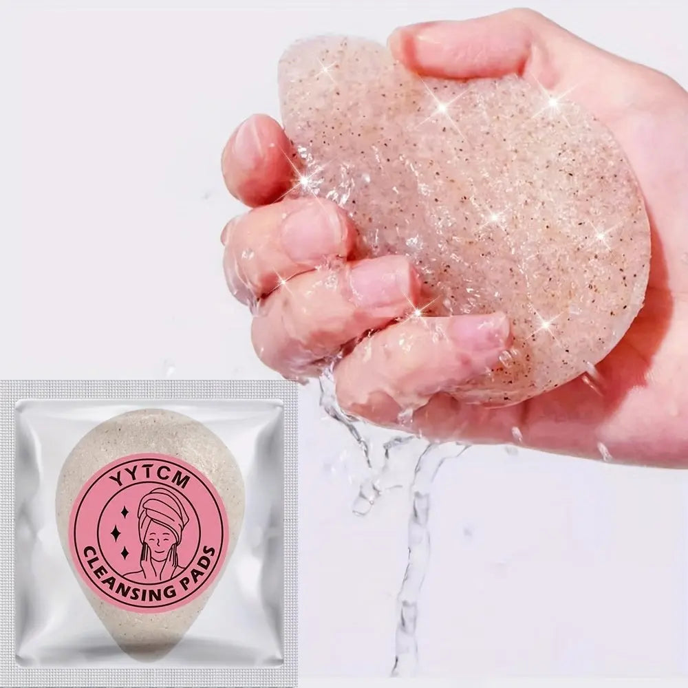 1 Pc Walnut Seed Konjac Face Sponge, Natural Cleansing Puff For Face, Makeup Removal, And Soft Facial Cleansing Tool Dropshipman