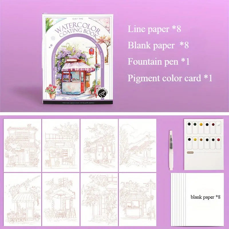 One adult watercolor sketchbook art kit. My Store