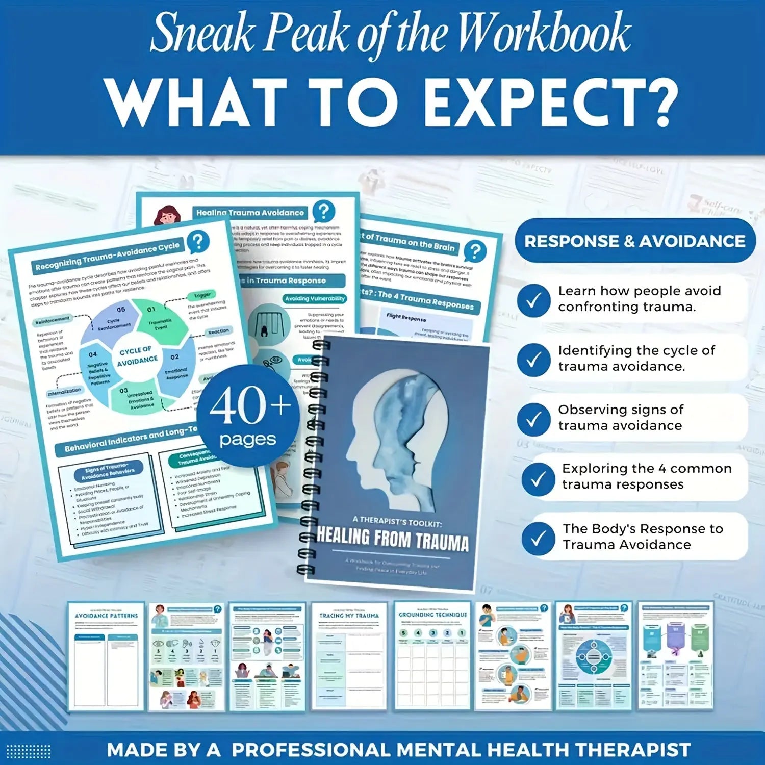 CBT Workbook for Trauma Recovery PTSD Diary. My Store