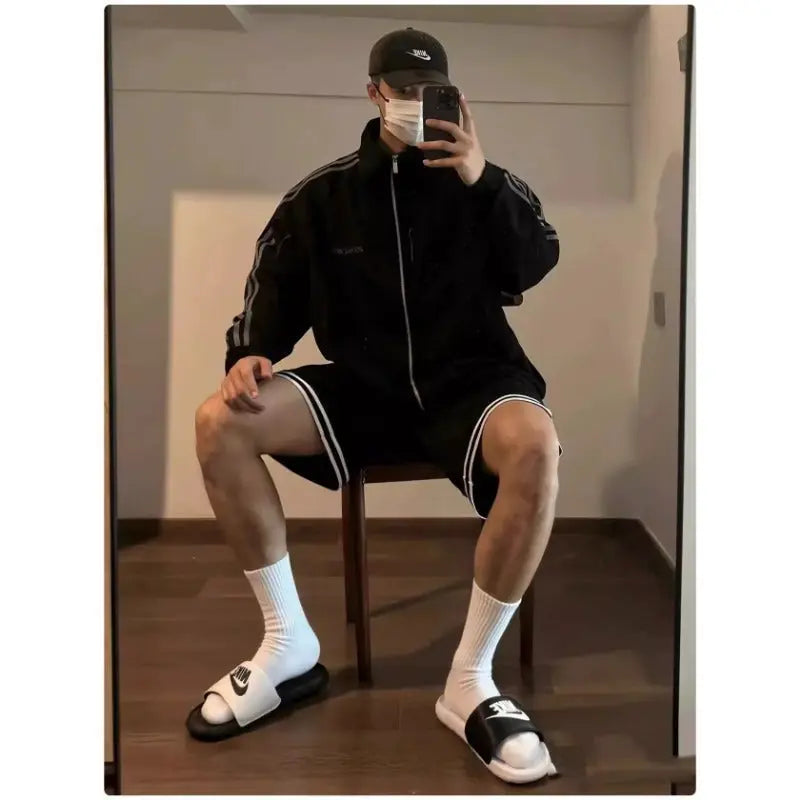 4 Pairs/7Pcs White Socks, Men's Mid-Calf Cotton Crew Sports Basketball Thickened Terry Cloth Long Toe Absorbent Women's/Men Dropshipman