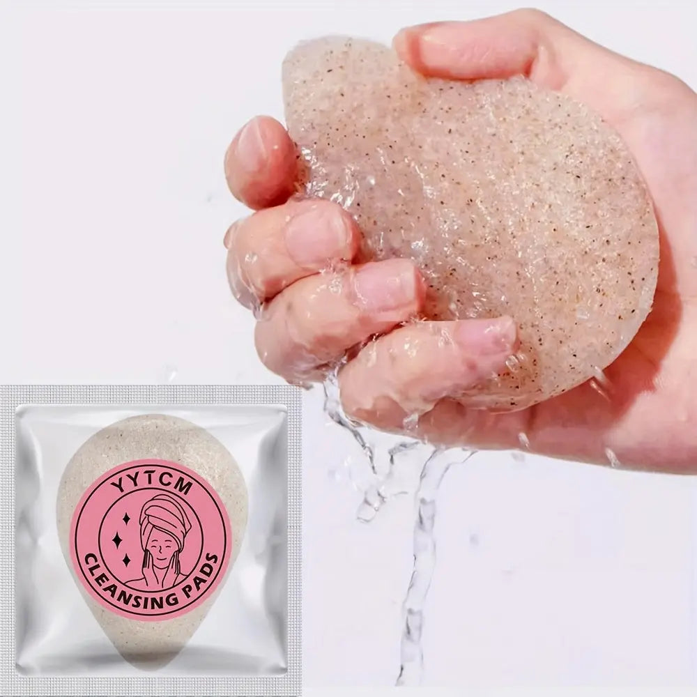 1 Pc Walnut Seed Konjac Face Sponge, Natural Cleansing Puff For Face, Makeup Removal, And Soft Facial Cleansing Tool Dropshipman