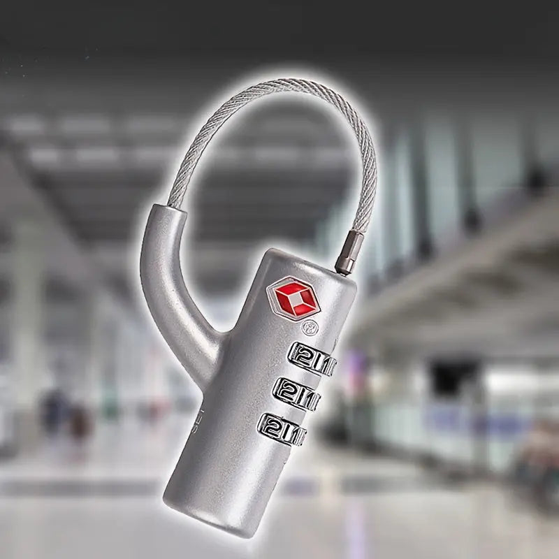 1pc TSA Customs Lock TSA Luggage Combination Lock Wire Rope Luggage Combination Lock Suitcase Padlock Dropshipman