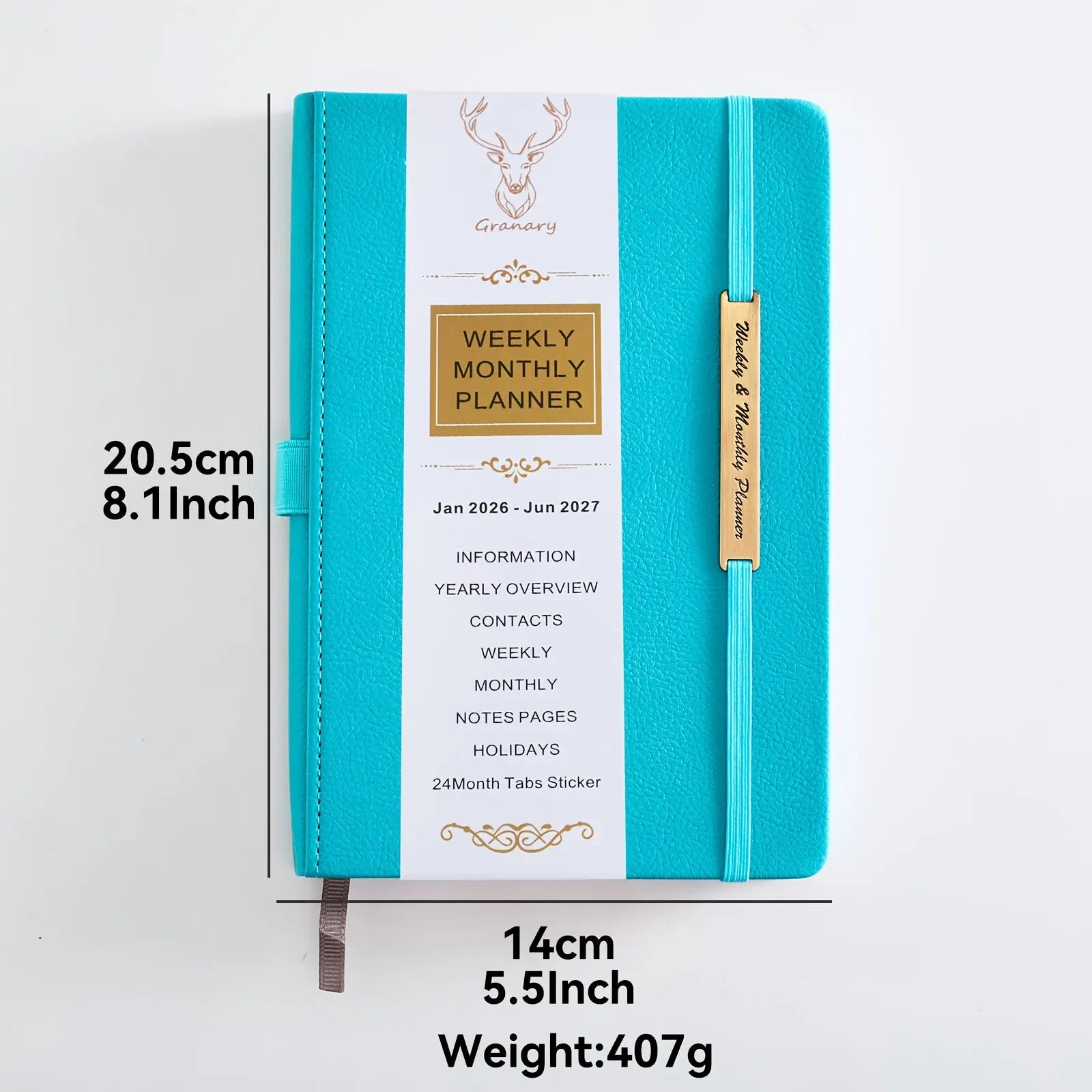 2026–2027 Academic Planner PU Leather. My Store