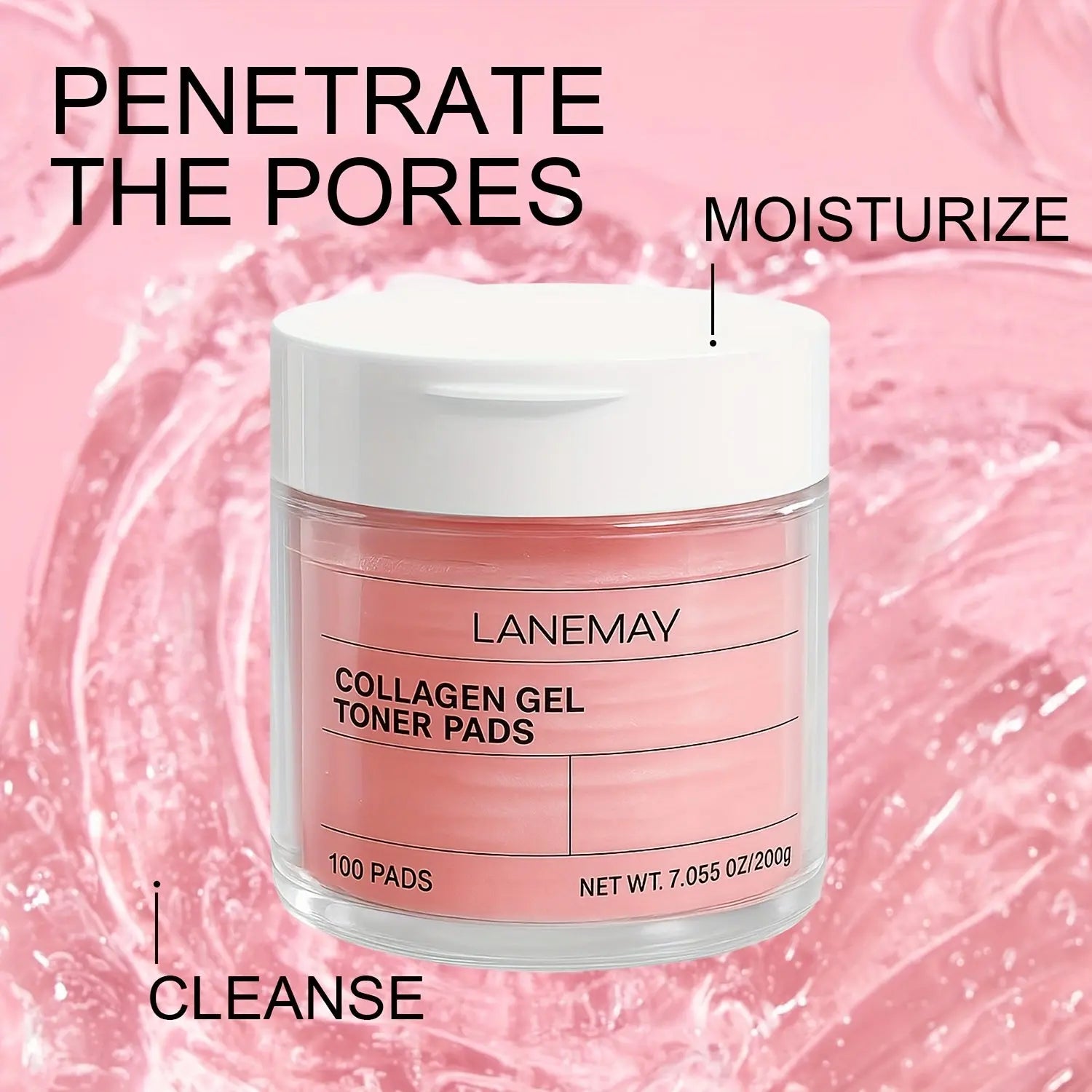 100 Collagen Gel Toner Pads - Effectively Cleanse Pores And Impurities, Enhance Skin Tone And Texture, Prevent Breakouts, And Regulate Oil Production - Perfect for Oily, -Prone, Or Combination Skin Types Dropshipman