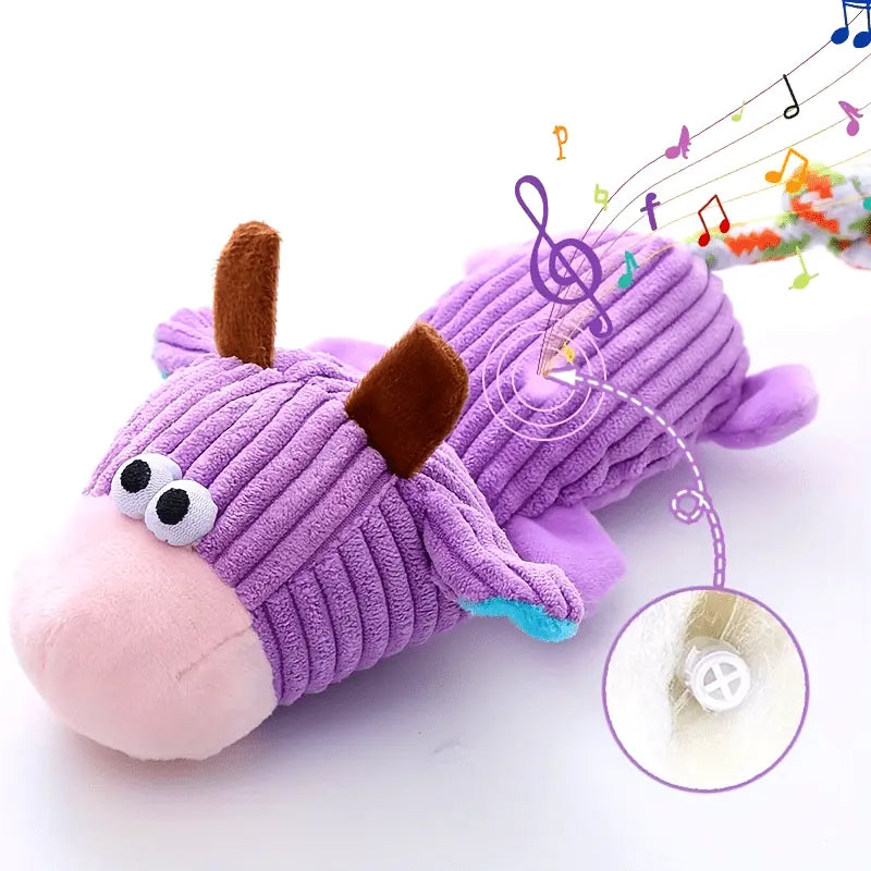1pc Adorable Animal Design Dog Plush Toy - Interactive and Durable Chew Toy for Your Pet!