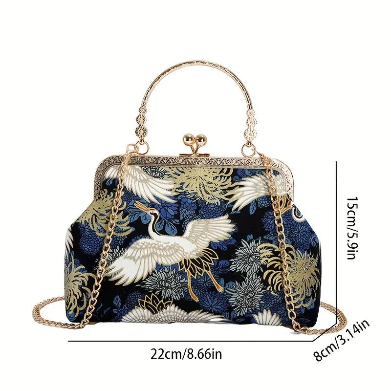 1 Fashionable Vintage Handbag | Convertible Crossbody with Metal Chain, Suitable for Daily Use, Parties, and Casual Activities Dropshipman