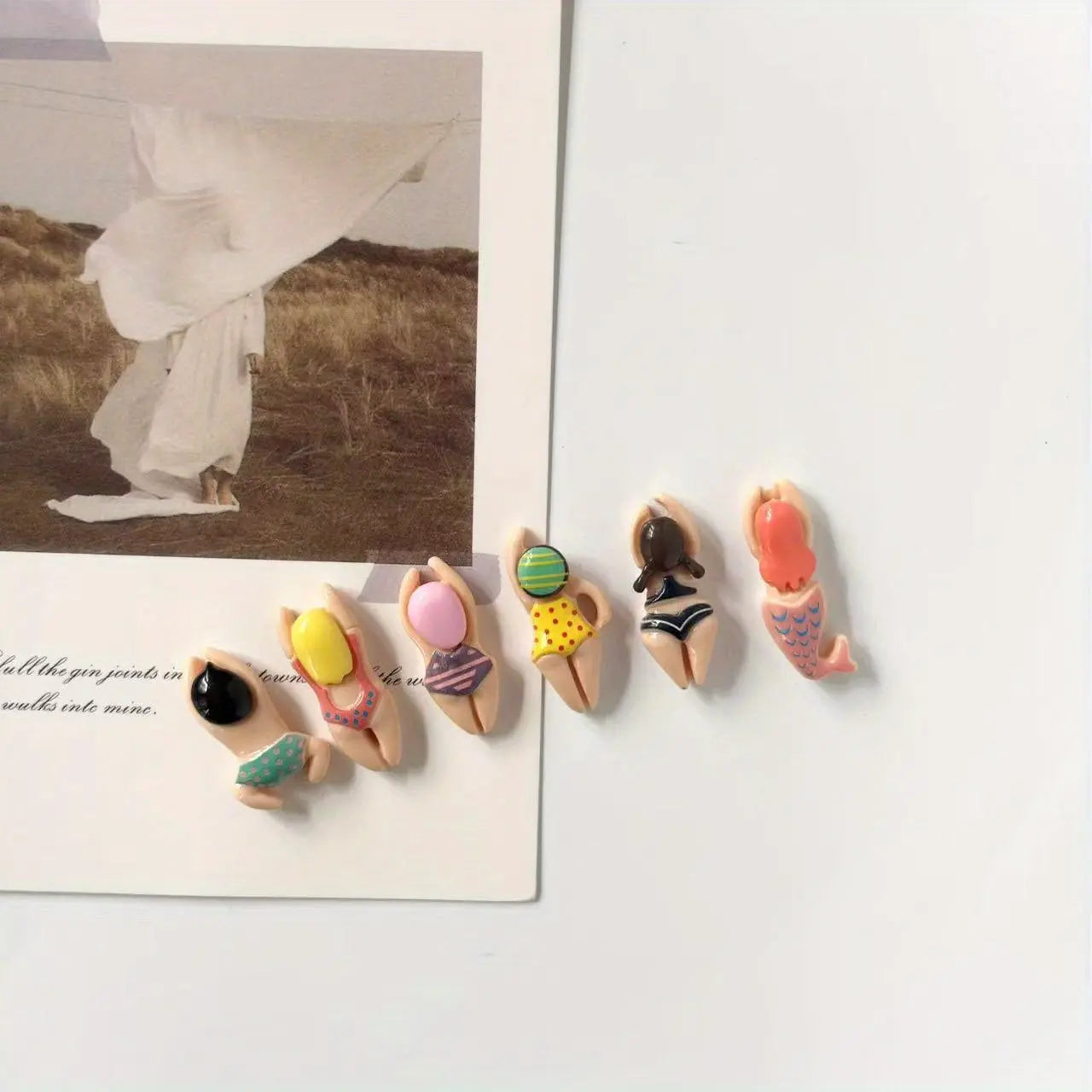 6pcs Cute Resin People Fridge Magnets My Store