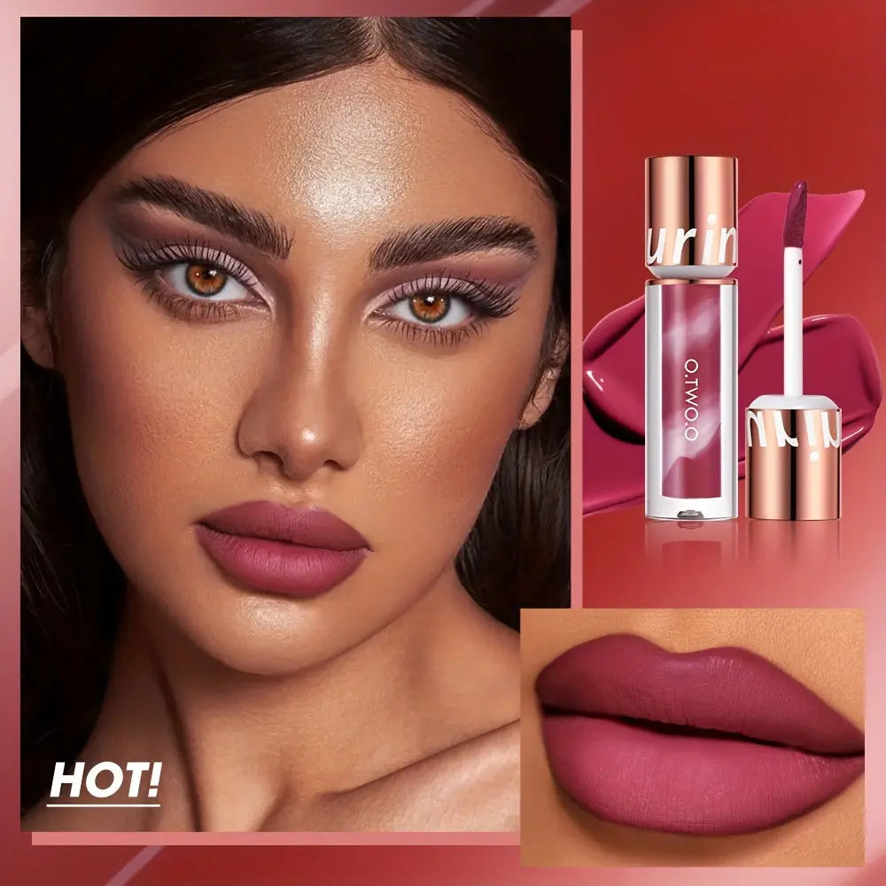 [Christmas Gift] O.TWO.O Lip Tint Matte Long Lasting Waterproof Ultra Stay Lolepop Lip Gloss Korean Smooth Lightweight NON-STICK CUP Lip Stain Makeup Daily Essential Make Up for Women Otwoo Girly Must Haves Dropshipman