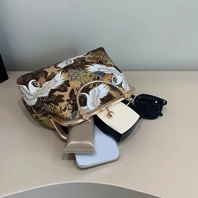 1 Fashionable Vintage Handbag | Convertible Crossbody with Metal Chain, Suitable for Daily Use, Parties, and Casual Activities Dropshipman