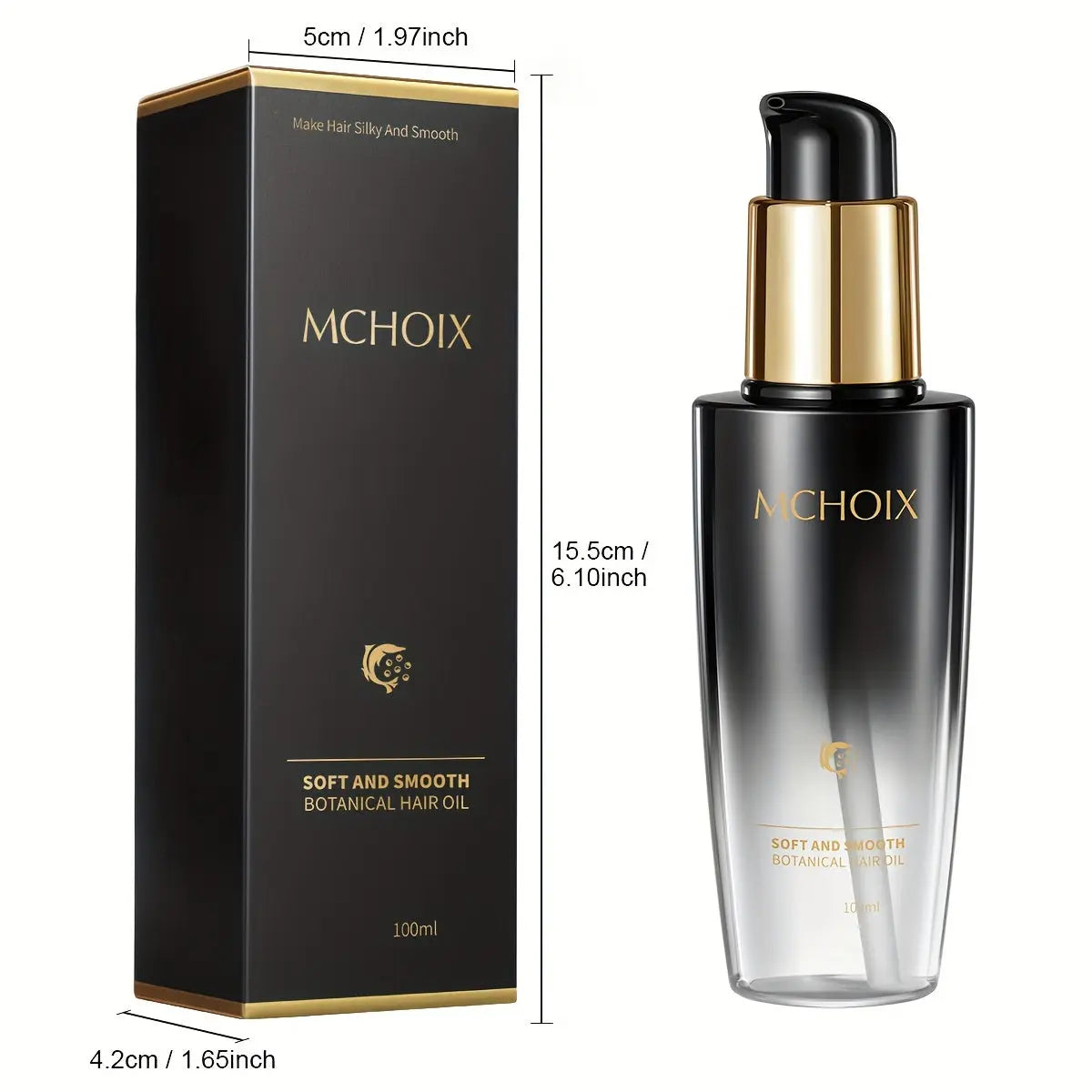 100ML of Smooth Essence Hair Oil, Containing Jojoba Seed Oil, Enhances Shine And Smoothness of Hair, Provides Hydration, And Repairs Chemically Treated Hair Dropshipman