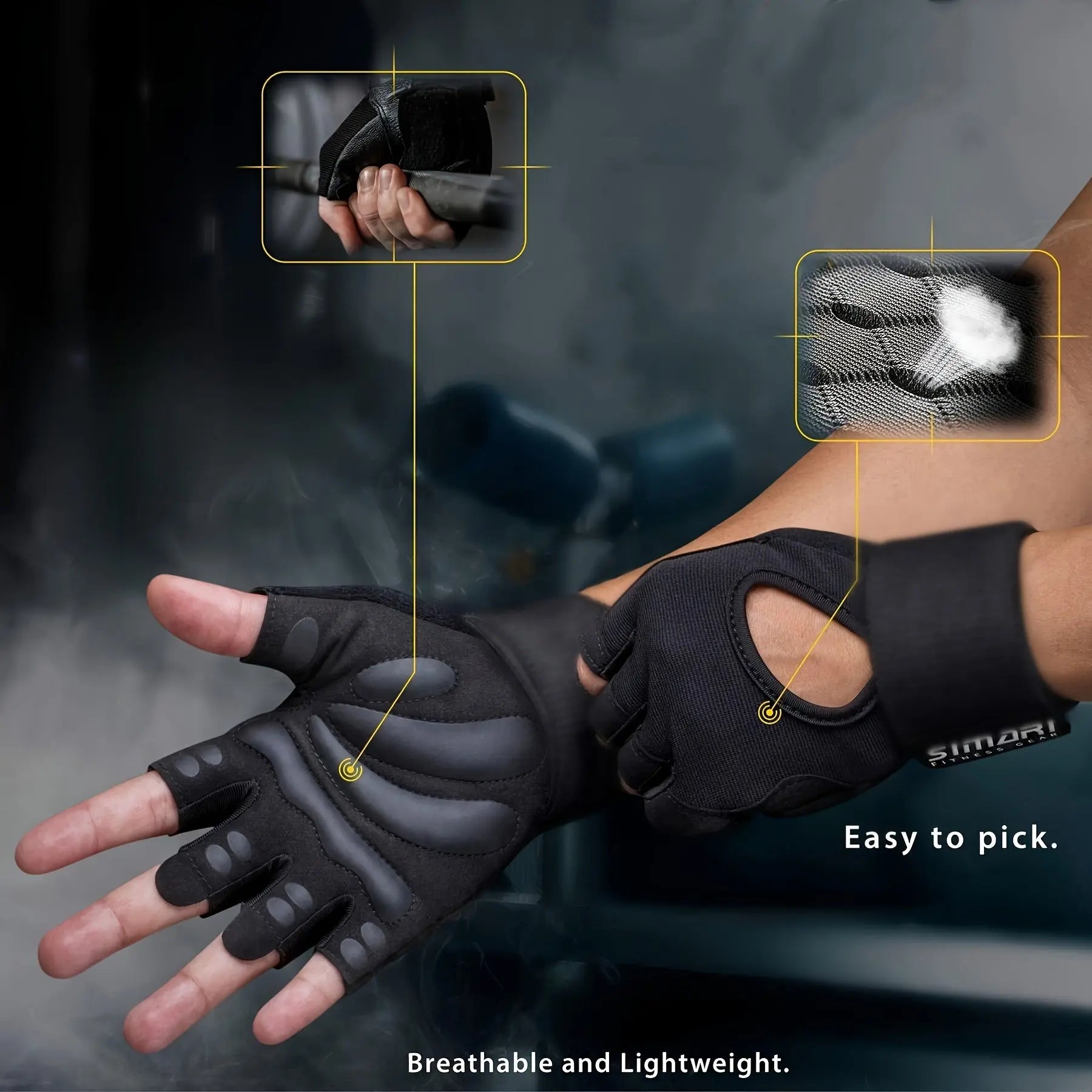 1 Pair of Fitness Gloves with Wrist Wrap Support and Full Palm Coverage, Providing Extra Grip for Weightlifting, Training, Hanging, and Pull-ups. Suitable for Both Men and Women in Outdoor Sports and Indoor Gym Workouts